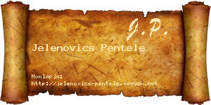 Jelenovics Pentele névjegykártya